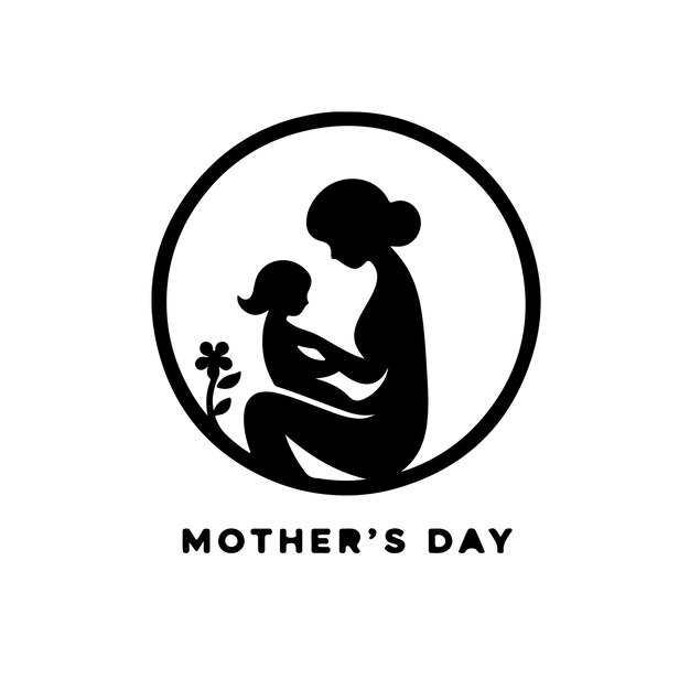 Vector beautiful mothers day for women and child love card background