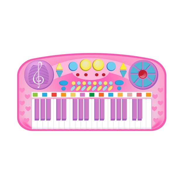 Beautiful musical synthesizer with lot of different keys and functions