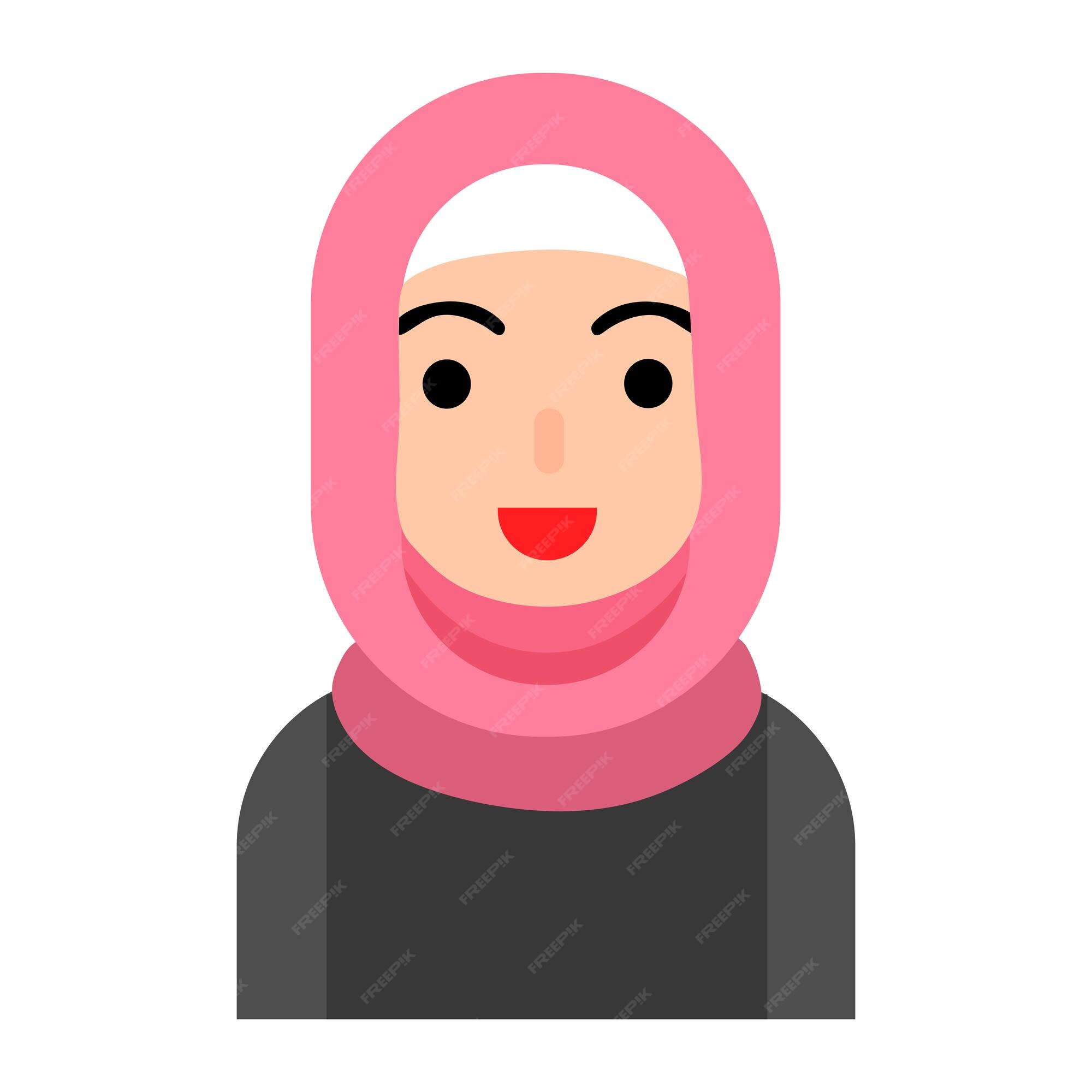 Hijab Girl Cartoon Vector Art, Icons, and Graphics for Free Download