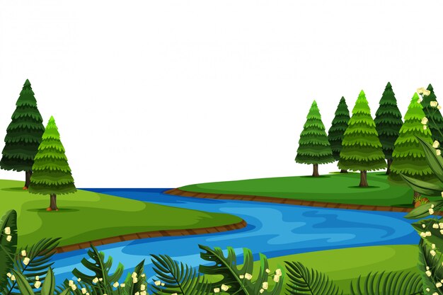 Vector a beautiful nature landscape