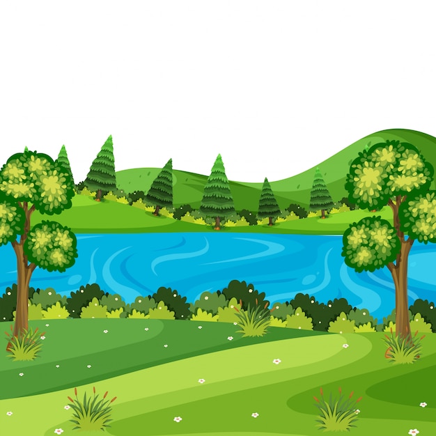 Vector a beautiful nature landscape