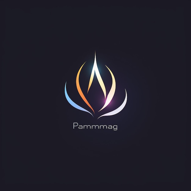 Beautiful negative space logo for prompt manager plugin