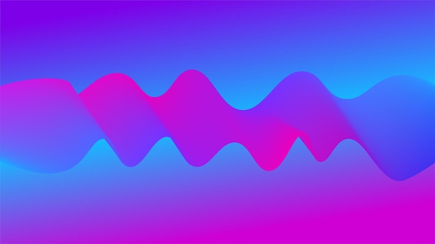 Beautiful neon wave tape abstract background design template