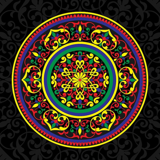 Vector beautiful new colorful mandala background premium vector