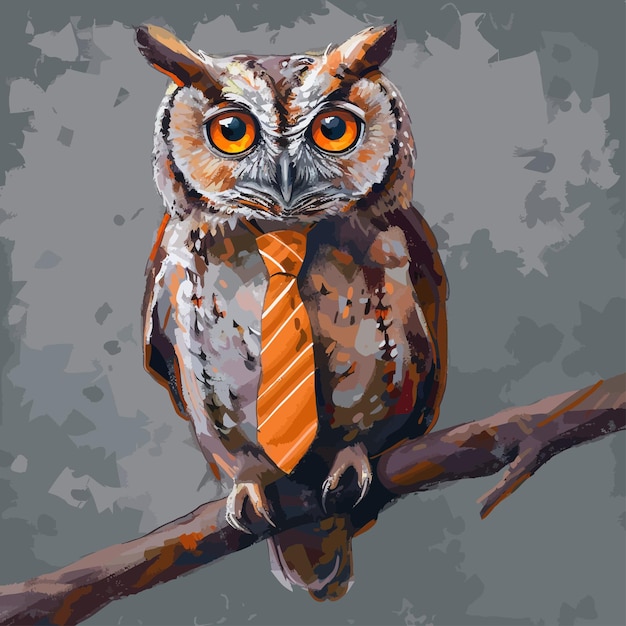 Vector beautiful owl illustration