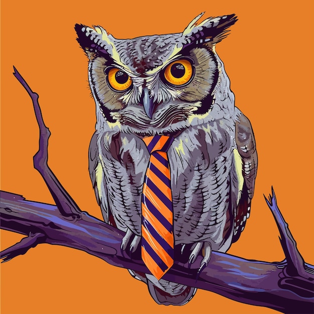 Vector beautiful owl illustration