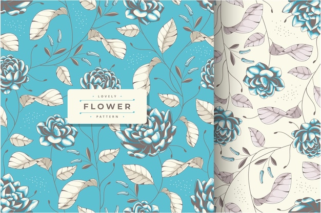 beautiful pastel color flower pattern collection