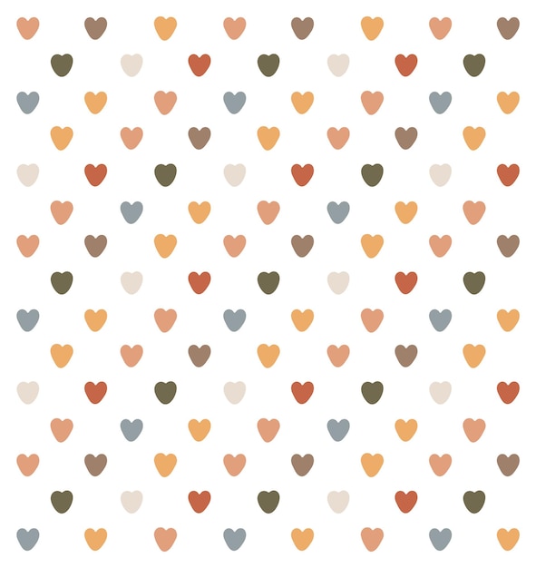 Beautiful pattern of colorful hearts