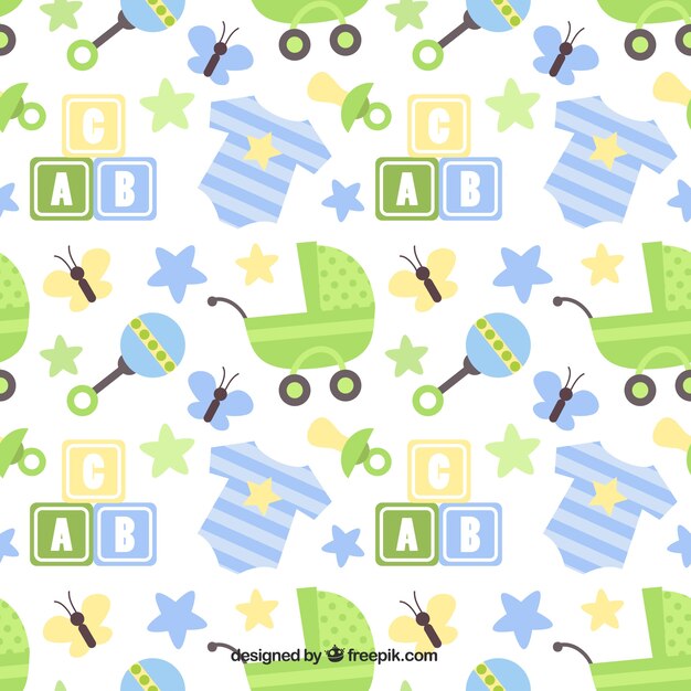 Baby Boy Seamless Pattern Wrapping Paper Stock Vector (Royalty Free)  1516553750