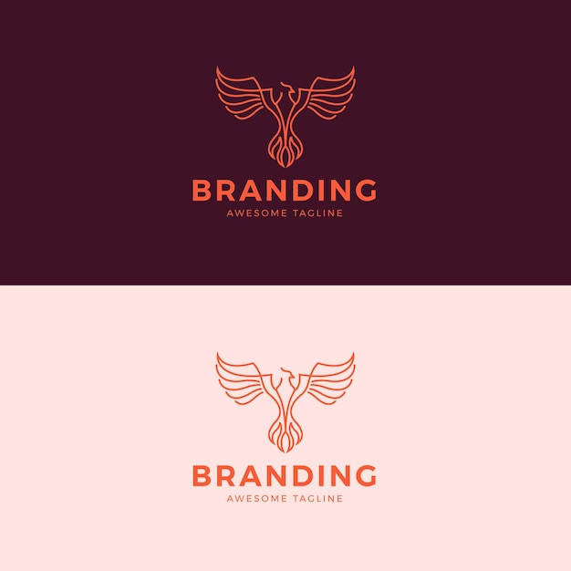 Beautiful Peacock Monoline Logo Template