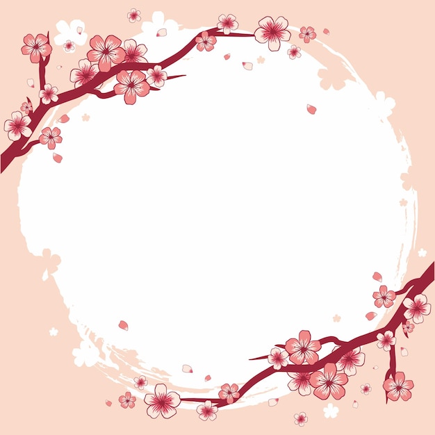 Beautiful pink cherry blossoms background