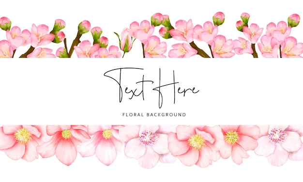 beautiful pink floral background template