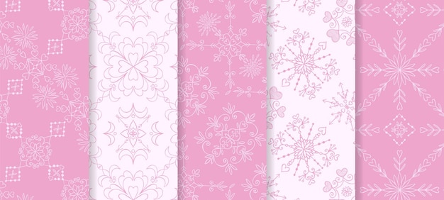 Beautiful Pink Love Geometric Patterns