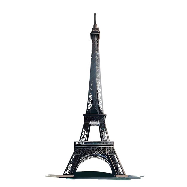 Beautiful portrait of an eiffeltower ai vector art digital illustration image