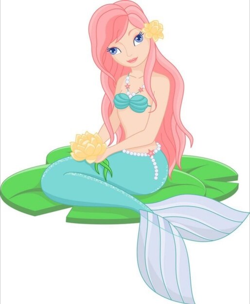 Beautiful Princess Mermaid Sitting