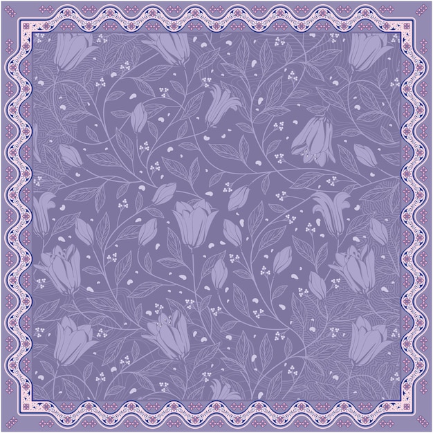 Vector beautiful printed hijab scarf design 4