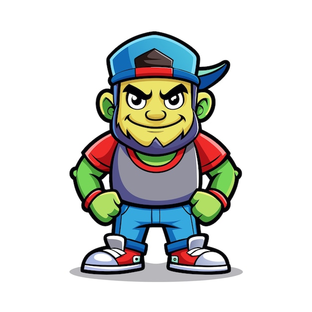 beautiful professional cartoon character design vector illustration