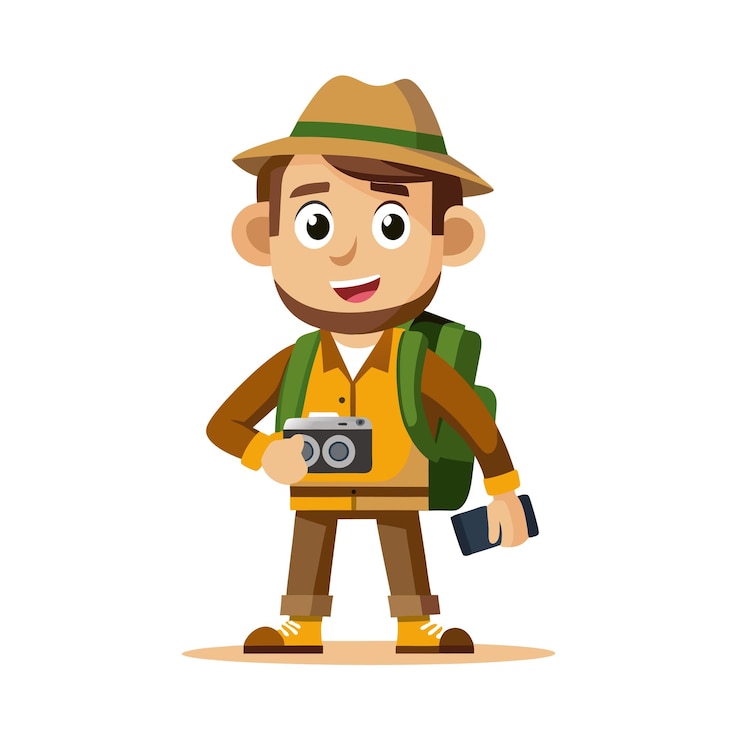 Vector beautiful professional cartoon character design vector illustration