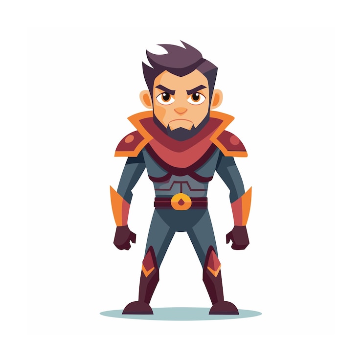 Vector beautiful professional cartoon character design vector illustration