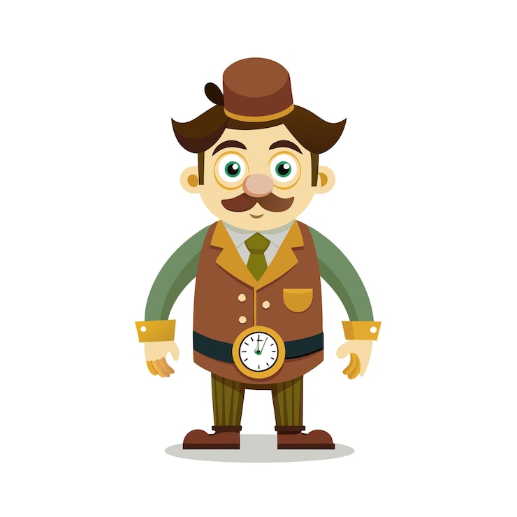 Vector beautiful professional cartoon character design vector illustration