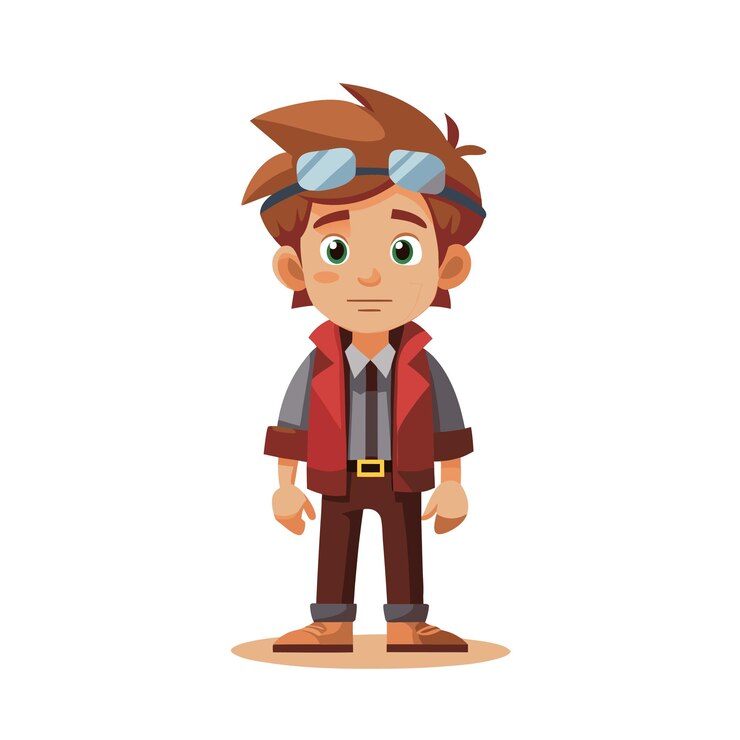 Vector beautiful professional cartoon character design vector illustration