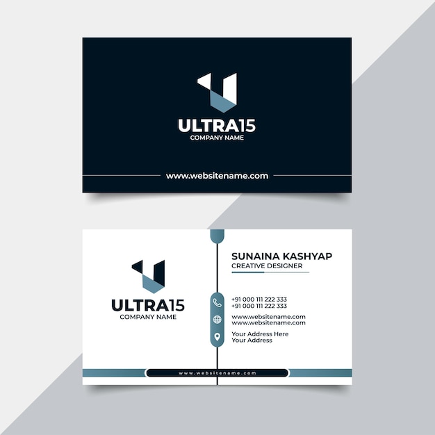 Beautiful Professional Corporate business visiting card design template