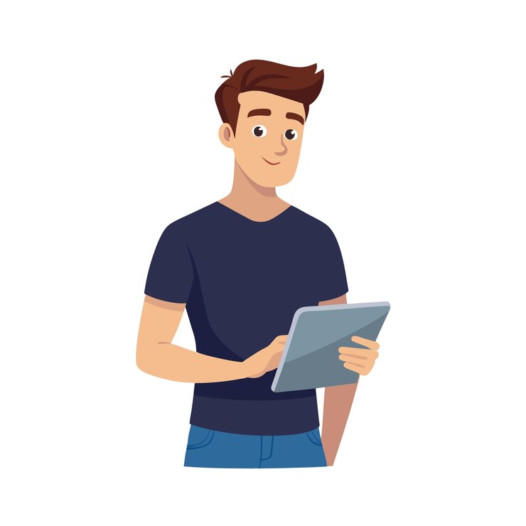 Vector beautiful professional man character vector illustration