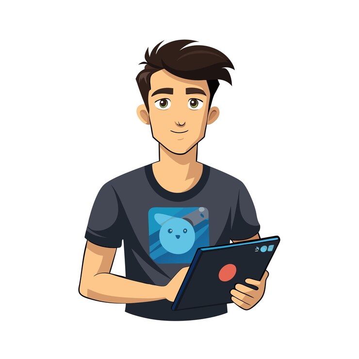 Vector beautiful professional man character vector illustration