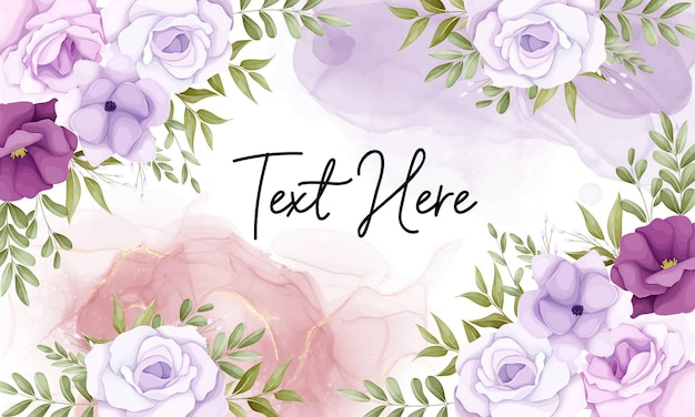 Vector beautiful purple flower background