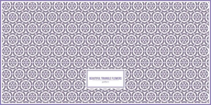 Vector beautiful purple flower shape pattern