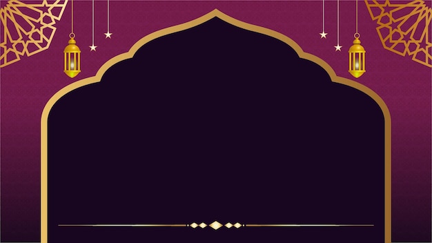 Vector beautiful purple ramadan promotion background