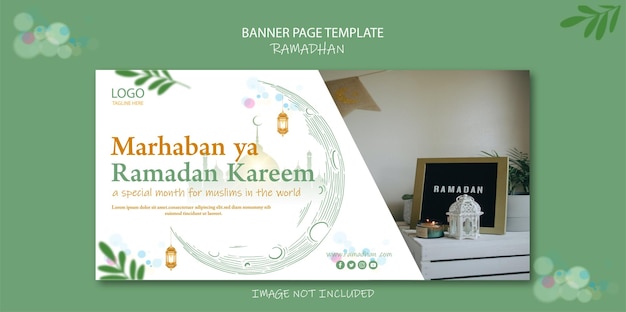 Beautiful Ramadan horizontal banner template