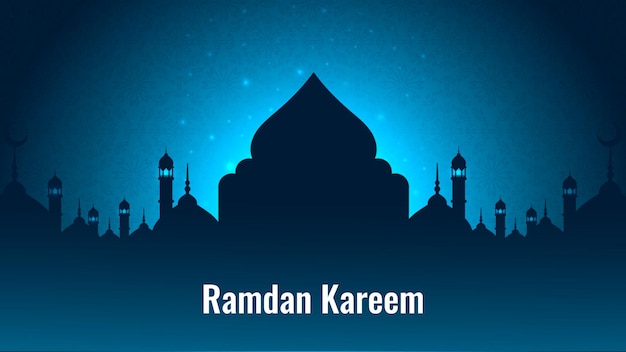 Bellissimo sfondo ramadan kareem con disegno grafico vettoriale modello