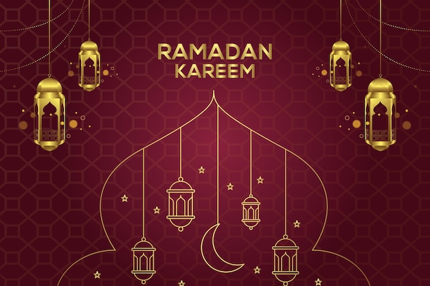 Bellissimo design del modello di banner decorativo ramadan kareem