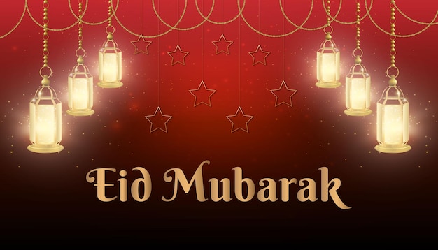 Beautiful ramadan kareem decorative eid mubarak banner template design