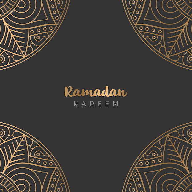 Beautiful ramadan kareem greeting card design