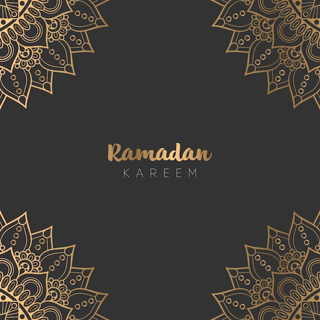 Beautiful ramadan kareem greeting card design