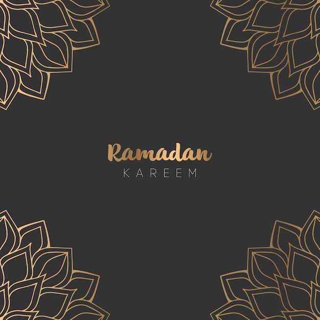 Beautiful ramadan kareem greeting card design