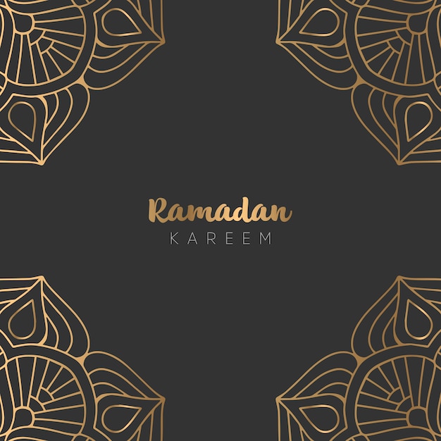 Красивый дизайн поздравительной открытки Рамадан Карим