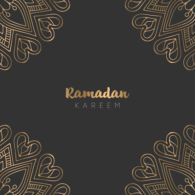 Beautiful ramadan kareem greeting card design