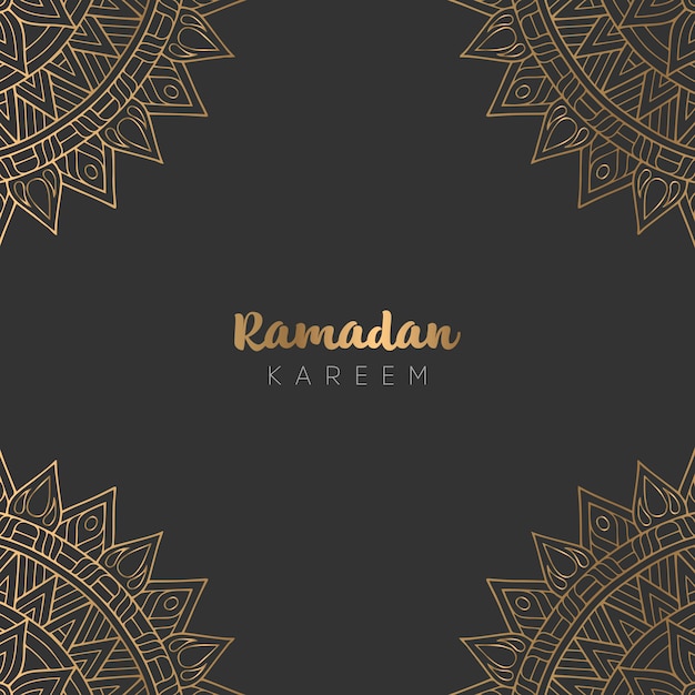 Beautiful ramadan kareem greeting card design