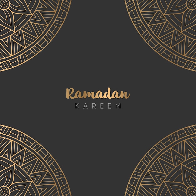Красивый дизайн поздравительной открытки Рамадан Карим