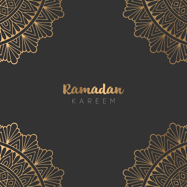 Beautiful ramadan kareem greeting card design