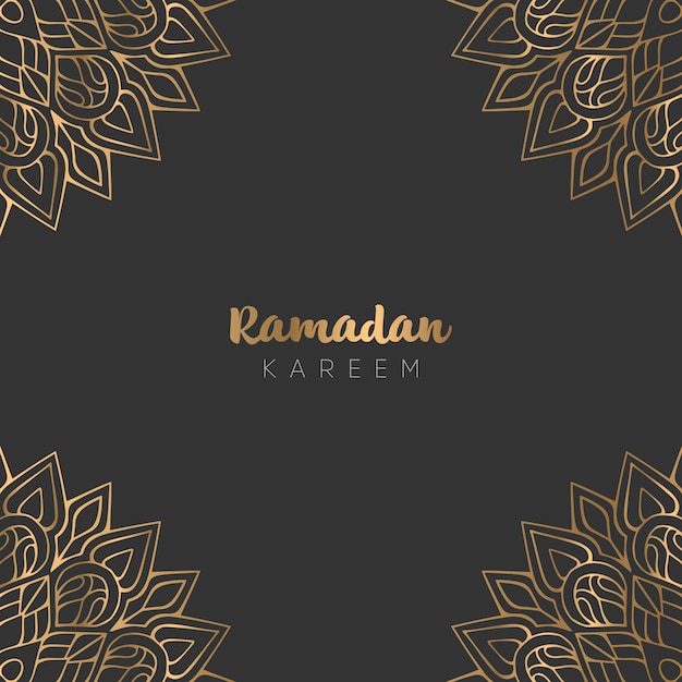 Beautiful ramadan kareem greeting card design