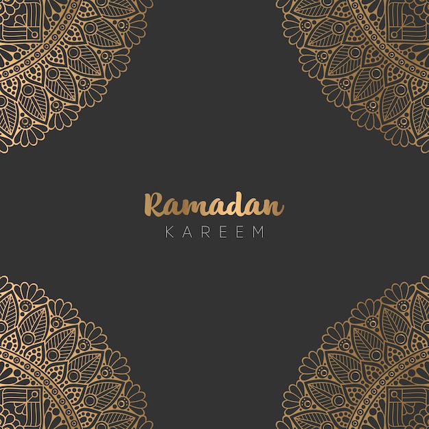 Beautiful ramadan kareem greeting card design