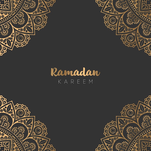 Beautiful ramadan kareem greeting card design