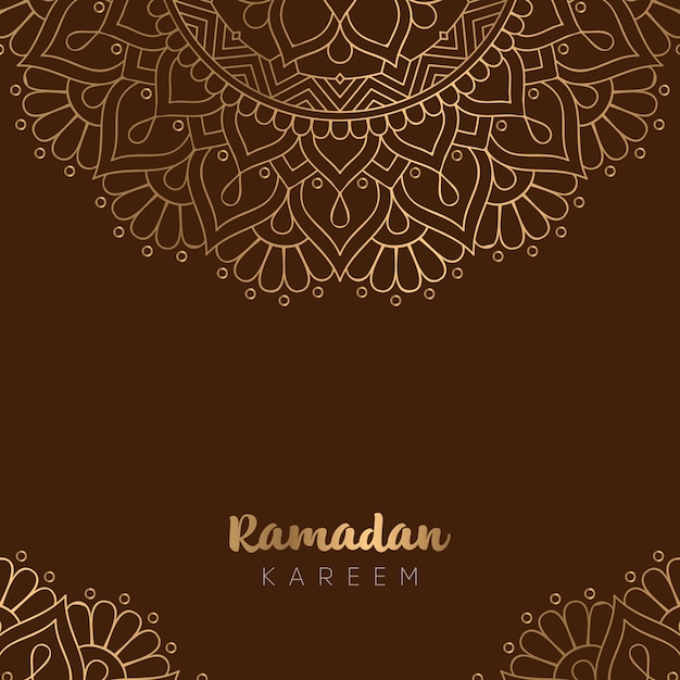 Beautiful ramadan kareem greeting card design