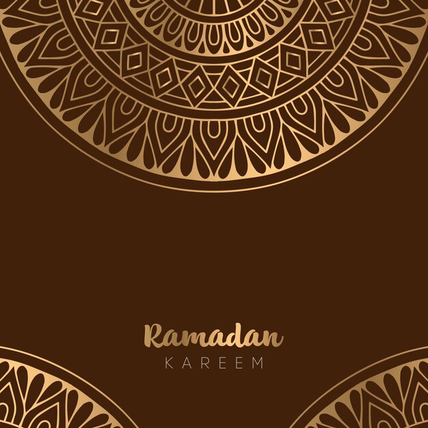아름다운 라마단 카림 인사말 카드 디자인