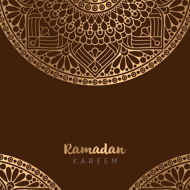 Beautiful ramadan kareem greeting card design