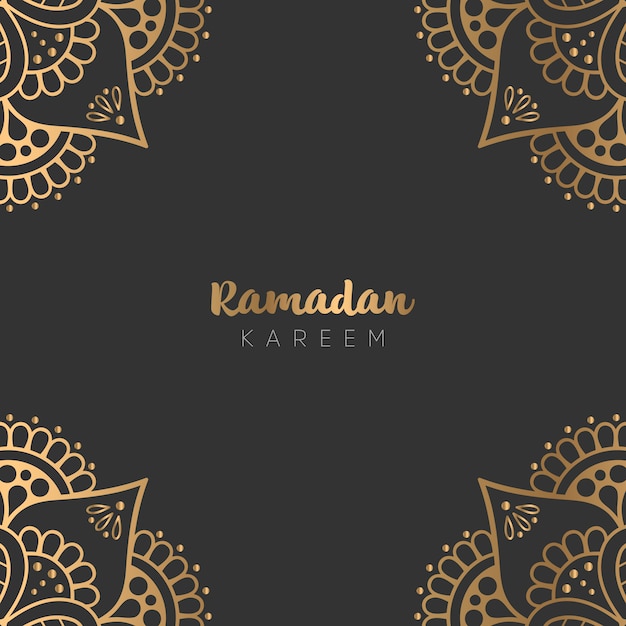 Beautiful ramadan kareem greeting card design